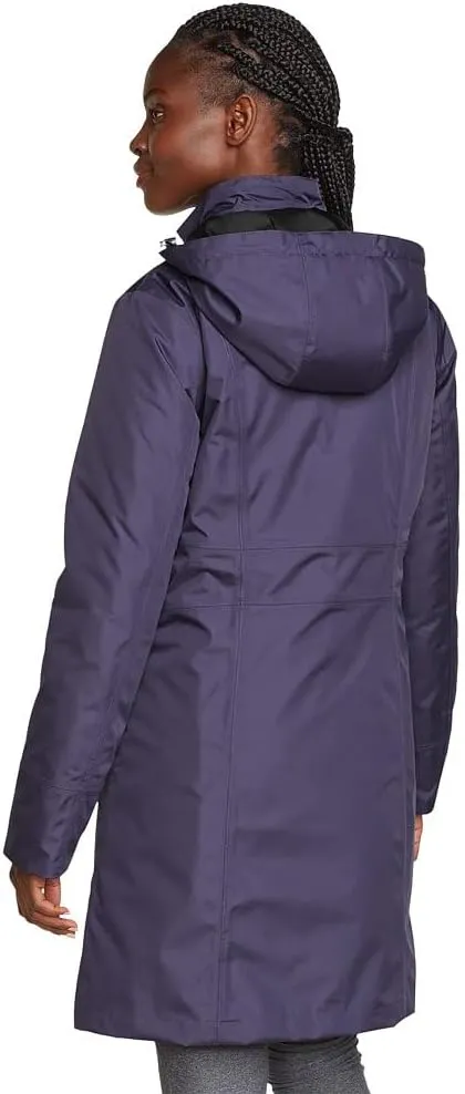 Eddie Bauer Women's Girl on the Go Insulated Waterproof Trench Coat