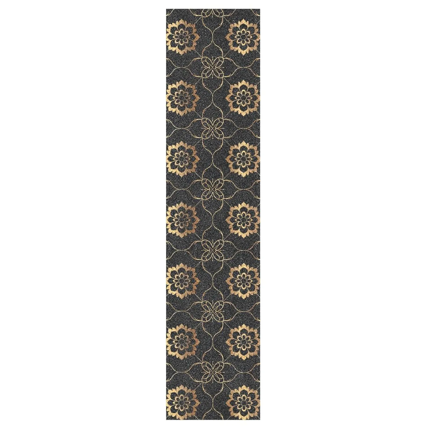 Elegant Golden Flower Black Skateboards Grip Tape Waterproof pro Scooters Grip Tape Longboard Grip Tape Non Slip Grip Tape Cruiser, 44×10 Inch