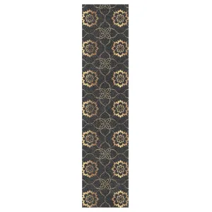 Elegant Golden Flower Black Skateboards Grip Tape Waterproof pro Scooters Grip Tape Longboard Grip Tape Non Slip Grip Tape Cruiser, 44×10 Inch