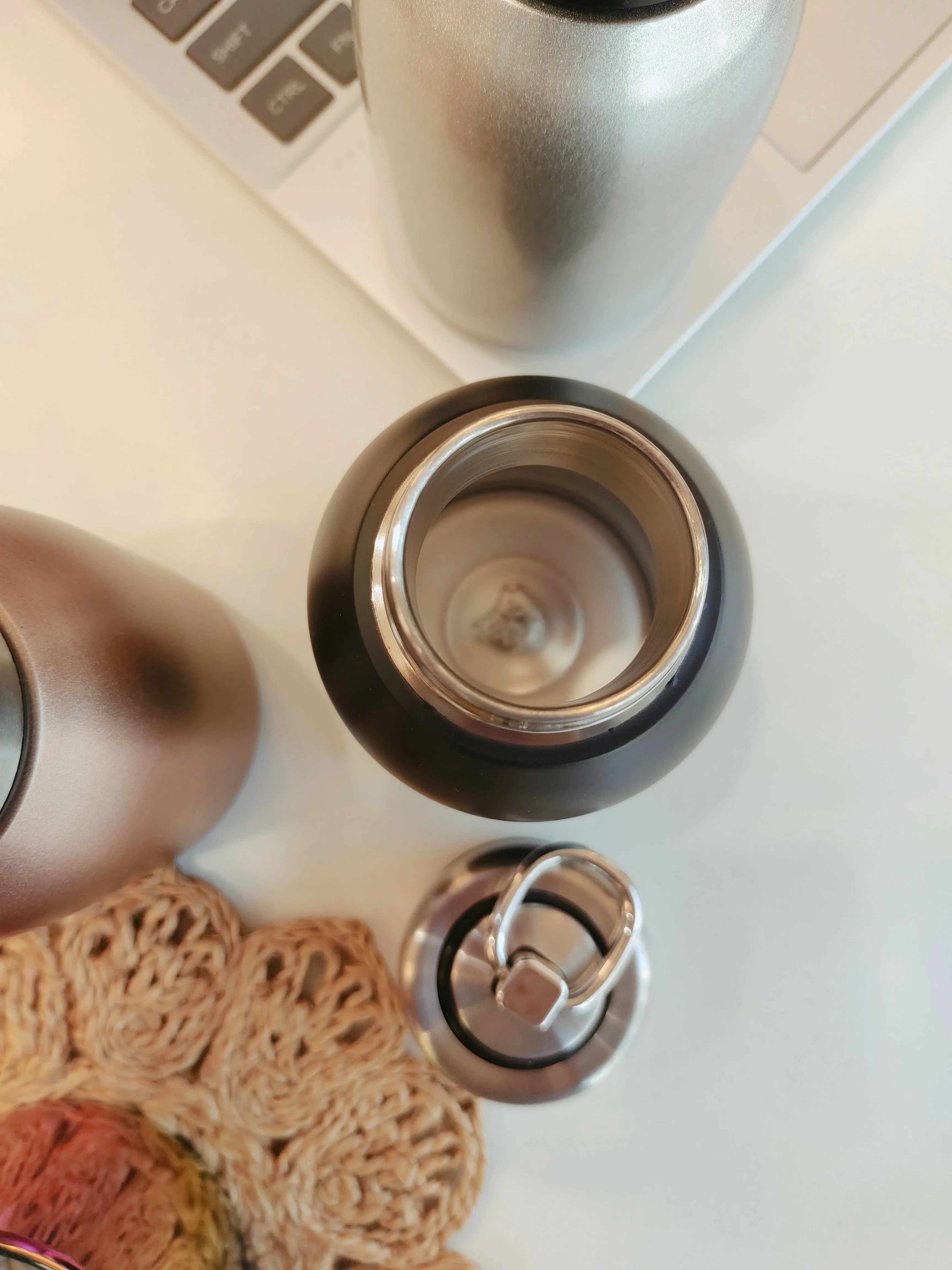 Elegant Pastel Metallic Portable Insulated Flasks (~250 Ml)