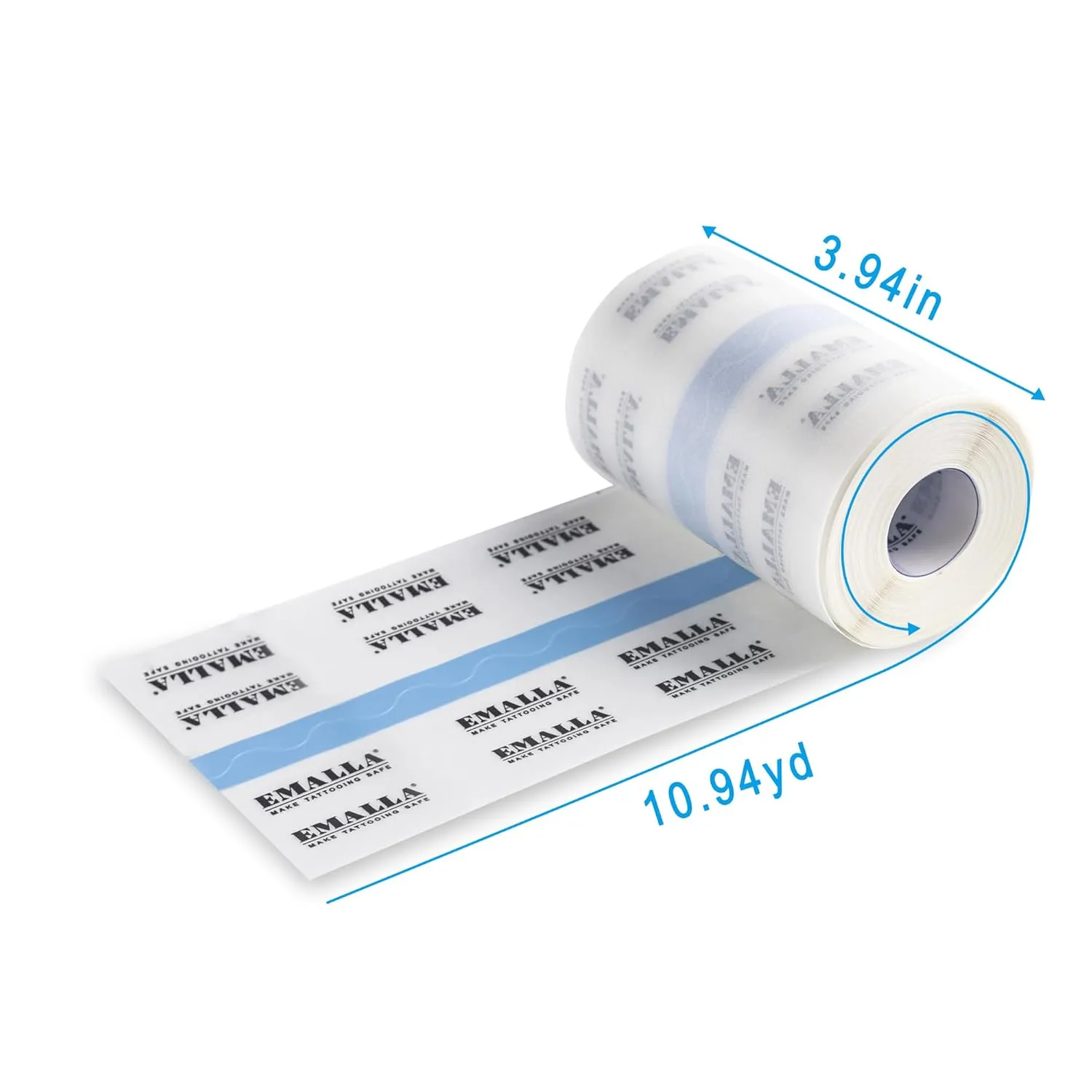 Emalla GRECE Tattoo Aftercare Bandage - Waterproof Second Skin Tattoo Cover Up Tape Patch 4" x 11 Yards Roll Flexible Tattoo Bandage for Healing Skin 0.02mm Tattoo Protection Film Tattoo Supplies
