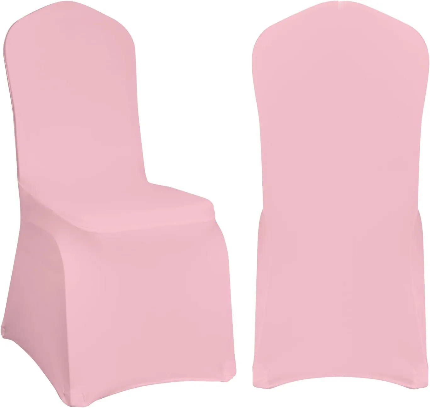 EMART Pink Chair Covers 20 Pcs Spandex Stretch Universal Standard Seat Slipcovers Fitted for Wedding Bulk, Party, Banquet and Holidays Celebration