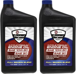 Exmark 135-2566 Engine Oil 10W-30 Full Synthetic Quart Bottle 2 Pack