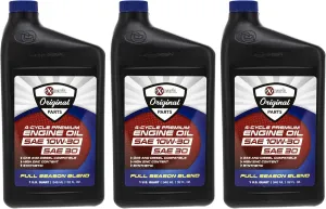 Exmark 135-2566 Engine Oil 10W-30 Full Synthetic Quart Bottle 3 Pack