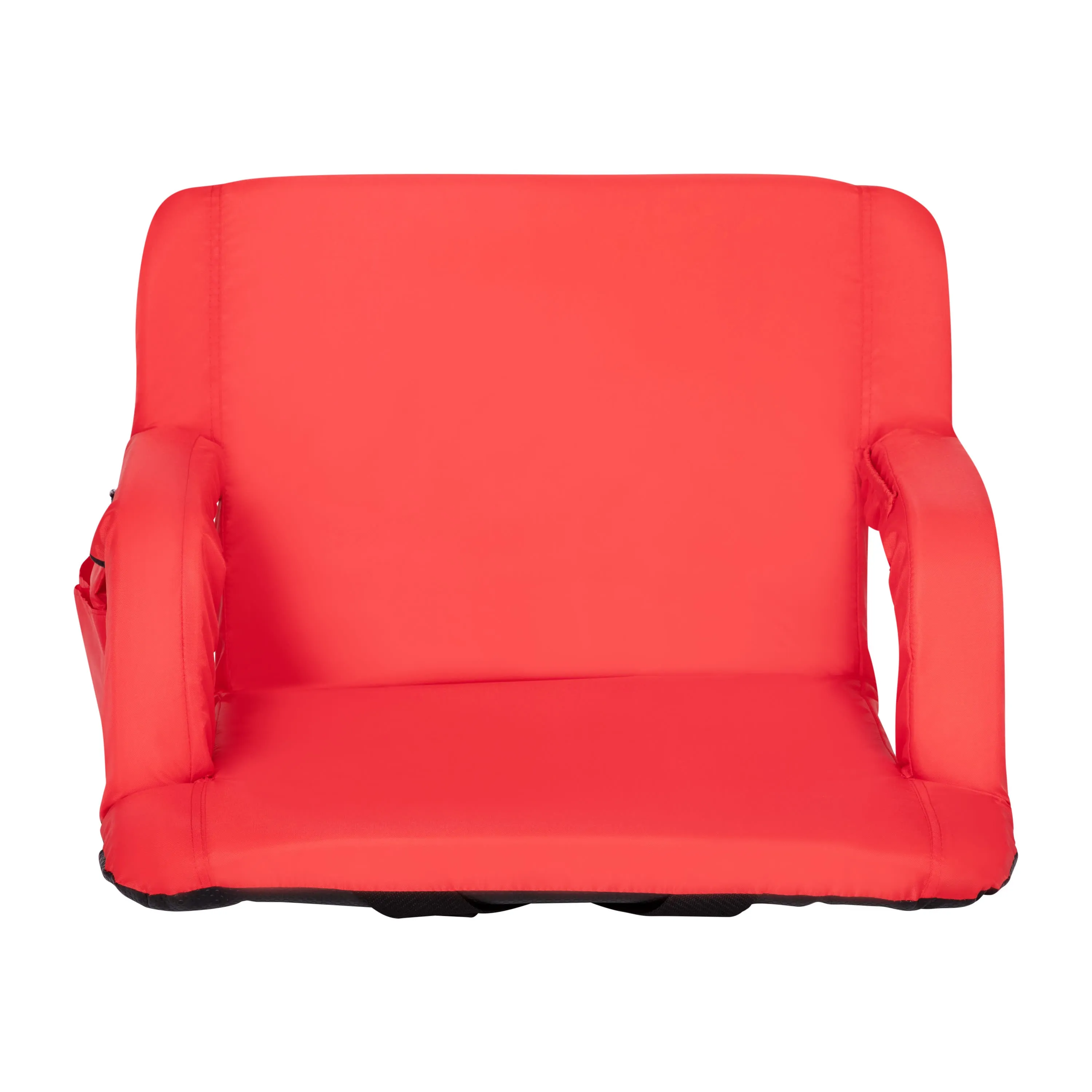 Extra Wide Lightweight Reclining Stadium Chair with Armrests, Padded Back & Seat with Dual Storage Pockets and Backpack Straps