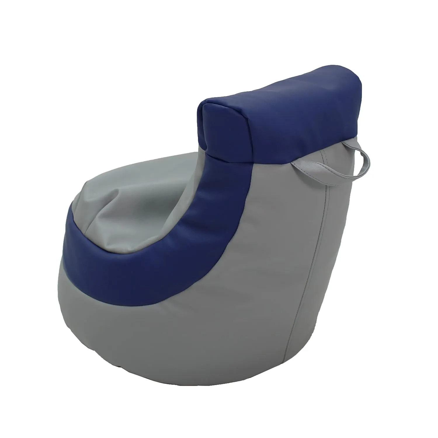 Factory Direct Partners SoftScape Little Gamer Bean Bag Chair for Kids, Comfy Bean-Filled Flexible Floor Seating for Reading, Gaming, Sitting in Playroom, Rec Room or Classroom - Gray/Navy, 14453-GYNV