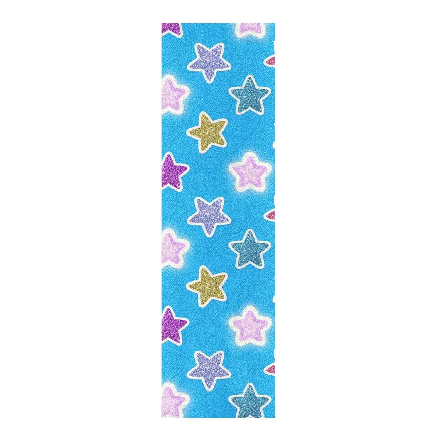 Fake Glitter Cartoon Star Blue Grip Tape roll Skateboard Waterproof Grip Tape Scooter Anti-Tearing Cruiser Skateboard Grip Tape 33×9 Inch