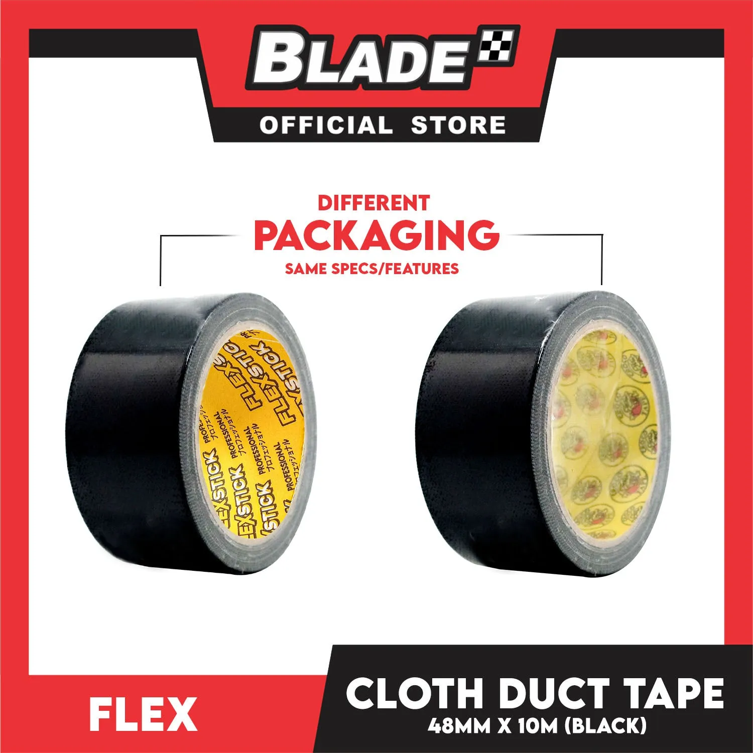 Flex Cloth Duct Tape 48mm x 10m (Black)