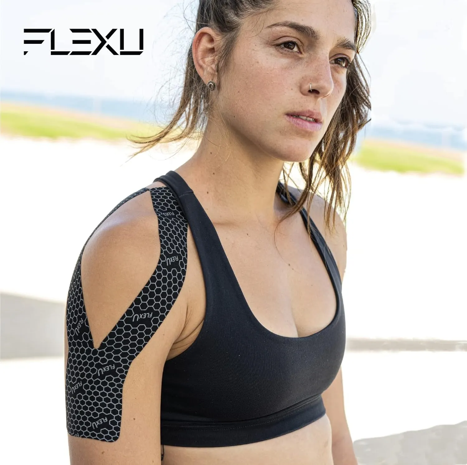 FlexU Kinesiology Tape; Available in Pre-Cut or Continuous Options; Advanced Strength and Flexibility for Enhanced Therapeutic Recovery; Provides Support, Stability, & Pain Relief to Muscles & Joints