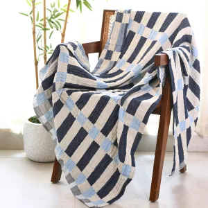 Folkulture Throw Blanket for Couch 50" x 60", 100% Recycled Cotton Couch Blanket and Throws for Chair, Boho Throws Blankets for Bed or Bed Throws for Sofa, Lightweight Throws