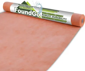 Foundgo 108 Sq Ft/ 39.3inch*33ft Waterproof Membrane for Shower 24mil Waterproofing Membrane Roll, Shower Waterproof Membrane Band, 100% Water Proof Strip for Sauna Bathroom Kitchen Walls Corners
