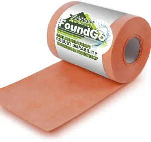 Foundgo 110 Sq Ft/ 10inch*132ft Waterproof Membrane for Shower 24mil Waterproofing Membrane Roll, Shower Waterproof Membrane Band, 100% Water Proof Strip for Sauna Bathroom Kitchen Walls Corners
