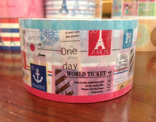 French theme Duct Tape - Eiffel Tower & Keys patchwork 15meters DTB145