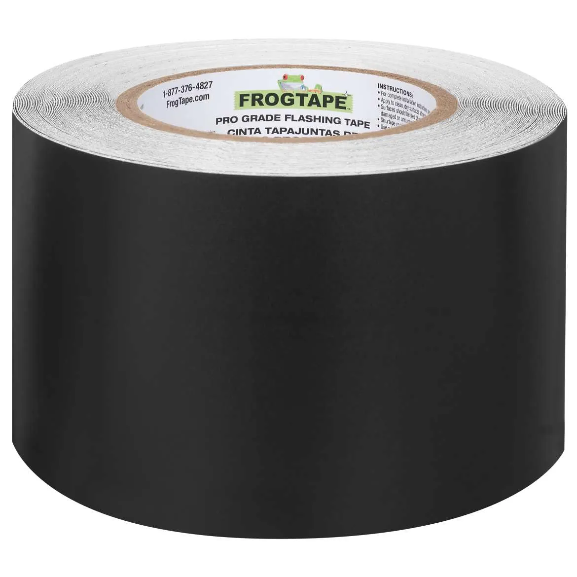 FrogTape Pro Grade Flashing Tape for Windows & Doors - All Weather & UV Resistant Flashing Tape with Advanced Acrylic Adhesive - 10 mils - 3.75 Inch Width - 75 Foot Roll - Black