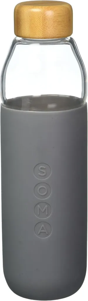 Full Circle Home Soma Glass Water Bottle, Grey