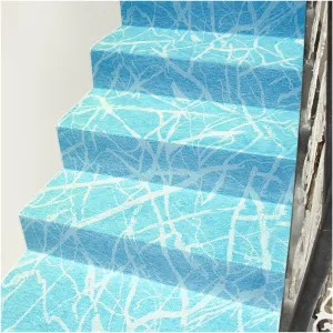 Full Roll Non Slip Stair Pads, Self-Adhesive Stair Treads Carpet, Microfiber Step Floor Mat for Kids Elders Pets Anti-Collision, Home Staircase Decor Rug, Step Protectors (Color : Width: 100