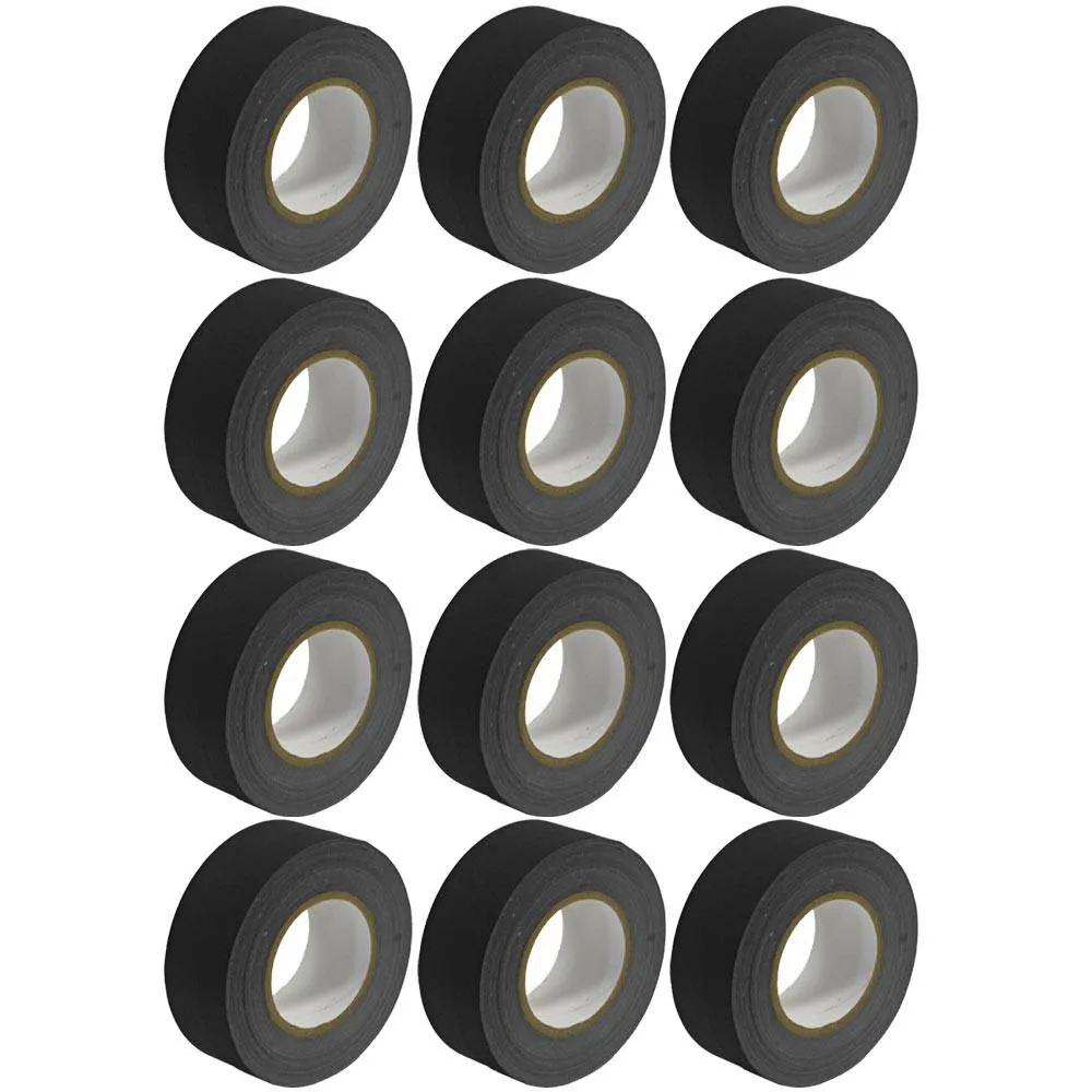 Gaffer's Tape - Black - 2 inch (12 Pack)