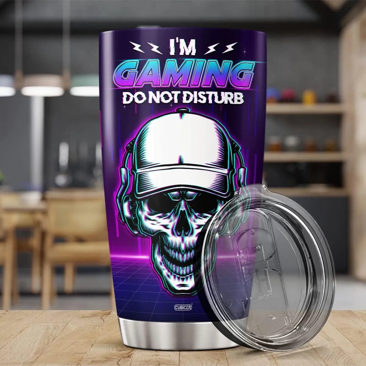 Gaming Coffee Tumbler 20 Oz Double Walled Stainless Steel Mug For Game Players Skull Gamer Gifts For Men Husband Father Him On Birthday Holiday Large Travel Insulated Cups