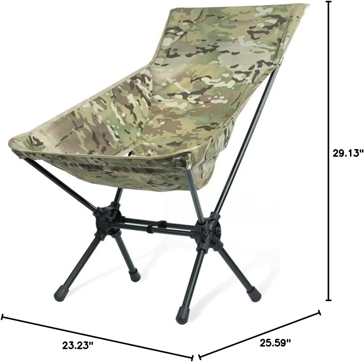 GaRcan Portable Camping Chairs Outdoor High Back Chair for Fishing Trekking BBQ Parties Gardening Indoor Use (Multicam)