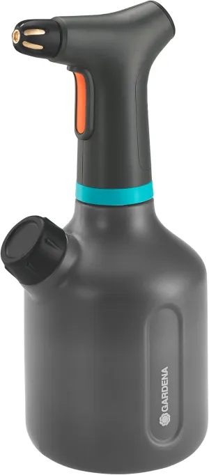 Gardena 11114-20 EasyPump Spray 3.3 fl oz (1 L) x 2 x AA Battery-Operated, Can Be Sprayed Diagonally, Brass Nozzle Switching Spray Type, German Gardening Brand