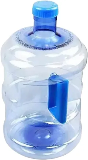 Gatuida 5L Camping Water Jug, 1 Gallon Plastic Mineral Water Bottle Jug Container with Handle and Screw Cap Round Water Bottle for Sports Outdoor Travel Camping