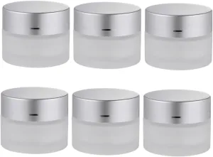 Gatuida 6Pcs Glass Cream Jar Empty Cosmetic Containers for Face Cream Makeup Storage Durable Jars for Home Use for Creams and Beauty Essentials