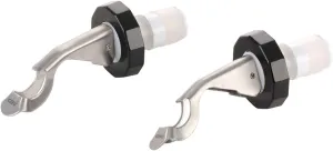Gefu 2-Piece Bottle Stopper Set, Grey
