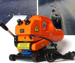 Geomembrane Welding Machine,1100w Plastic Membrane Hot Wedge Welder for Sealing Welding Pvc/EVA/Pe/Hdpe/Pp/Film Welding Machine,Silica Roller/Steel Roller(Double Pressure Roller) ,SteelRoller-10CM