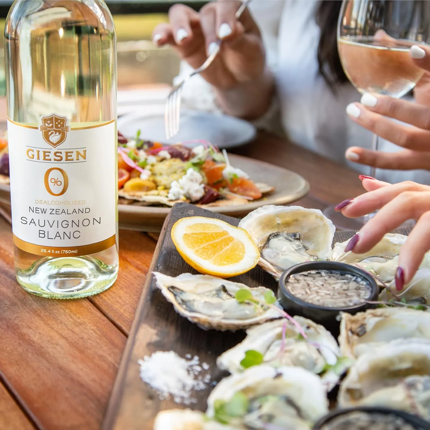 Giesen Dealcoholized Sauvignon Blanc, Non-Alcoholic White Wine, Fresh Aromatics, Crisp, Clean Flavors, Marlborough, New Zealand, 750ml (750ml, 1)