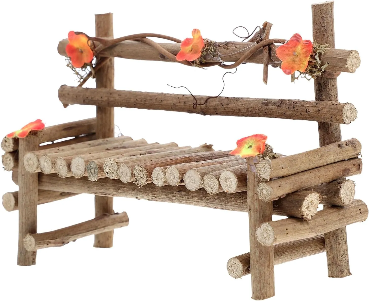 GLEAVI Micro Fairy Garden Bench Seat Miniature Park Bench Dollhouse Decor Miniature Wood Chair Perfect for Craft Projects