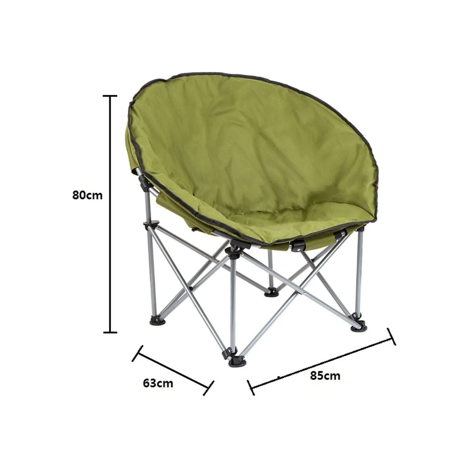 Green Adult Bucket Camping Chair Padded High Back Folding Orca Moon Chair & Bag Twin Pack