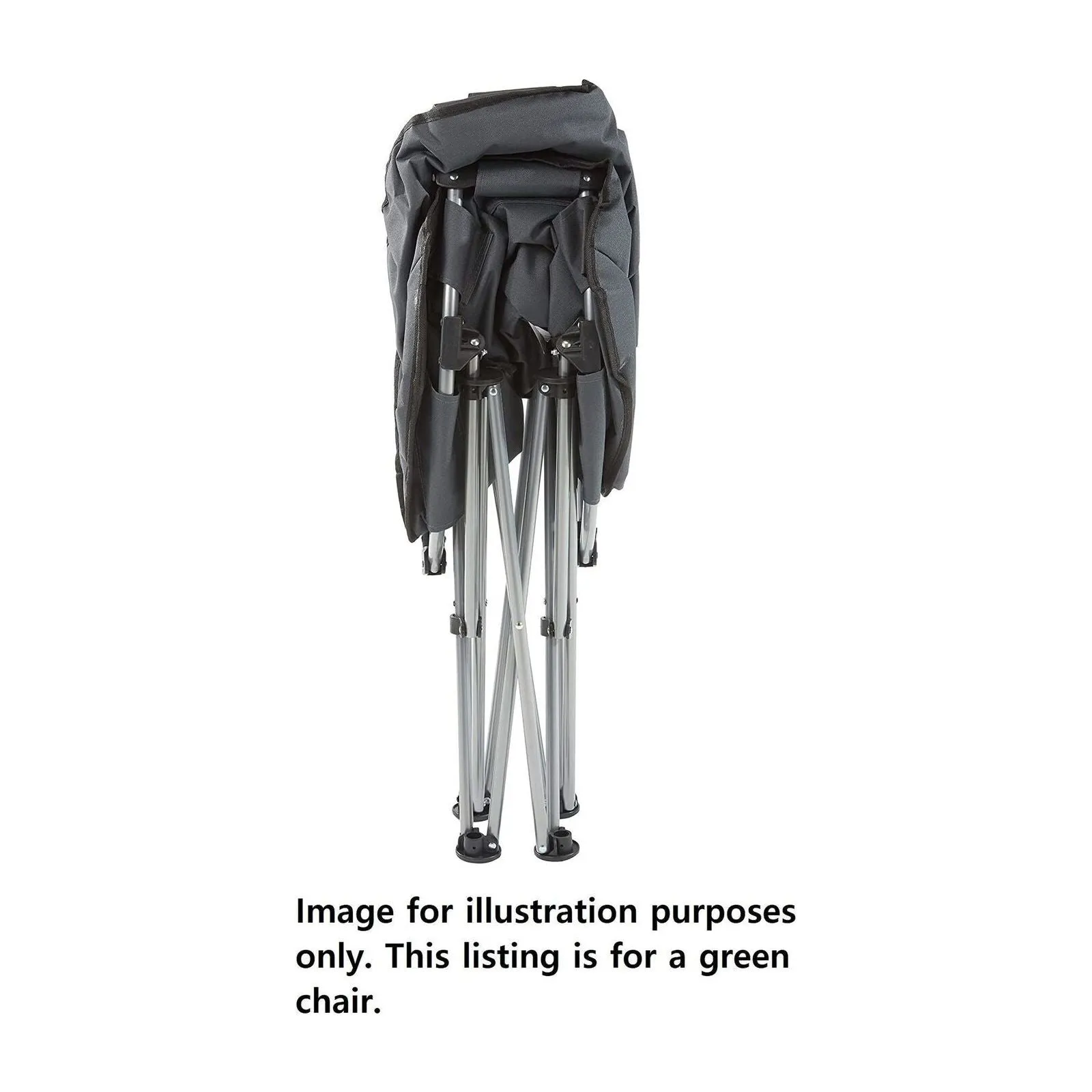 Green Adult Bucket Camping Chair Padded High Back Folding Orca Moon Chair & Bag Twin Pack
