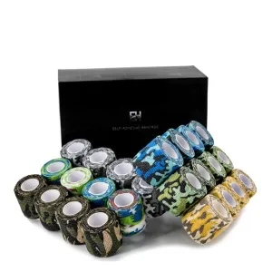 Grip Tape 24Pcs Self-Adhesive Bandage Cohesive Elastic Wrap for Tattoo Pen Machine Accessories