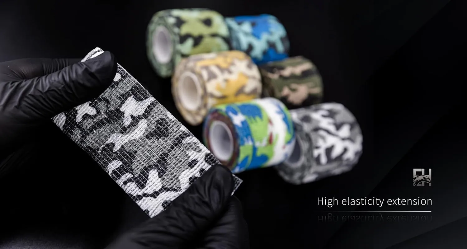 Grip Tape 24Pcs Self-Adhesive Bandage Cohesive Elastic Wrap for Tattoo Pen Machine Accessories