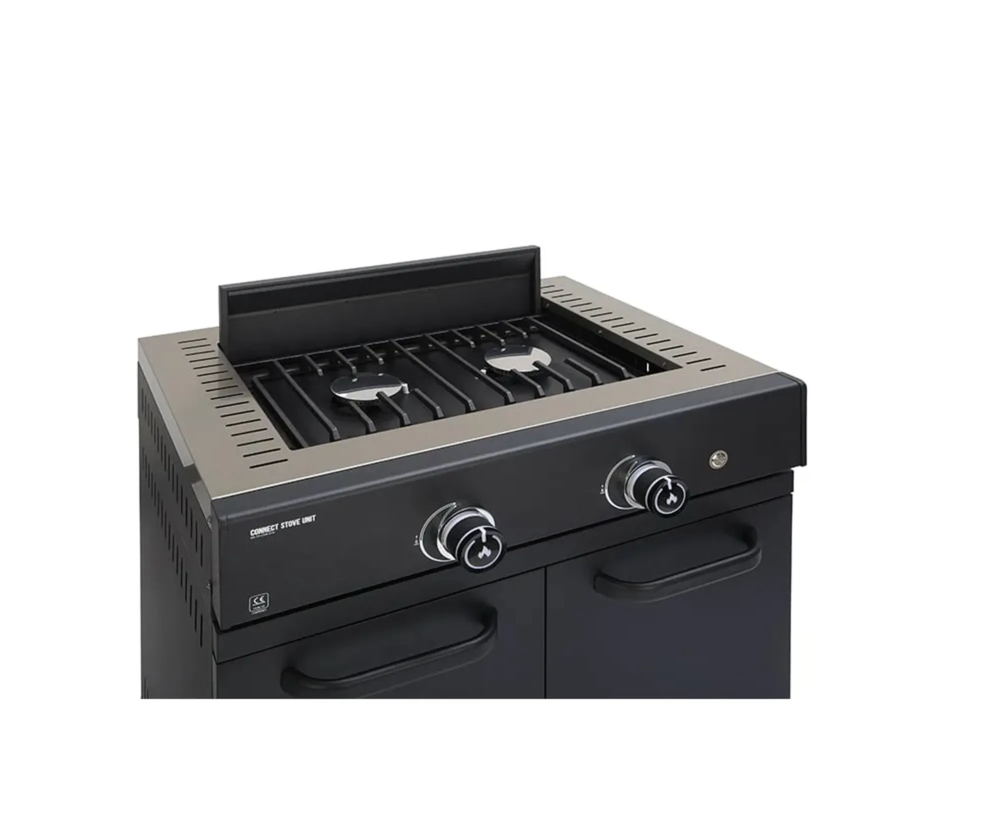 GRLLR Outdoor Kitchen 5 Burner BBQ, Stove unit,Fridge, Sink and Kamado