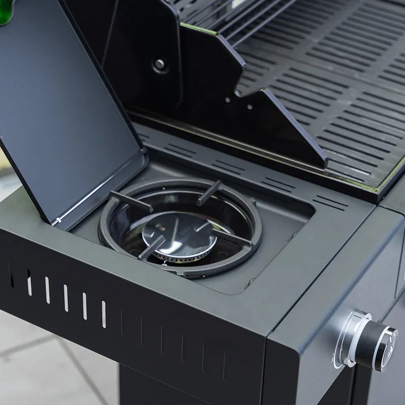 GRLLR Outdoor Kitchen 5 Burner BBQ, Stove unit,Fridge, Sink and Kamado