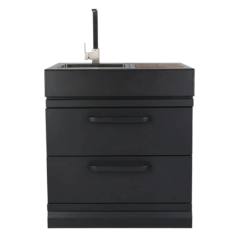 GRLLR Outdoor Kitchen Sink Stove and Open shelve