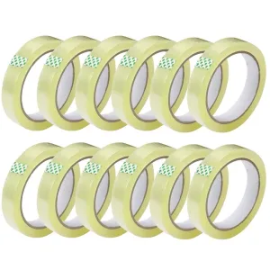 GTSE Premium Clear Tape, 1 inch x 217 feet, Strong Transparent Gift Wrap Tape for Home, Office, 12 Rolls