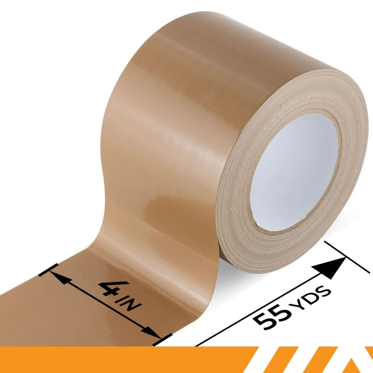 GTSE Wide Duct Tape, Brown, 4 Inches x 55 Yards (164 ft), Heavy Duty, Waterproof Repair Tape for Indoor or Outdoor Use, 1 Roll