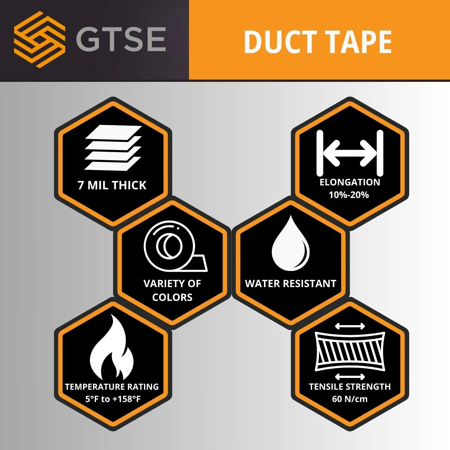 GTSE Wide Duct Tape, Brown, 4 Inches x 55 Yards (164 ft), Heavy Duty, Waterproof Repair Tape for Indoor or Outdoor Use, 1 Roll