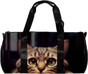 Gym Bag for Women,Small Gym Bag for Men,Chair Cat,Overnight Bag
