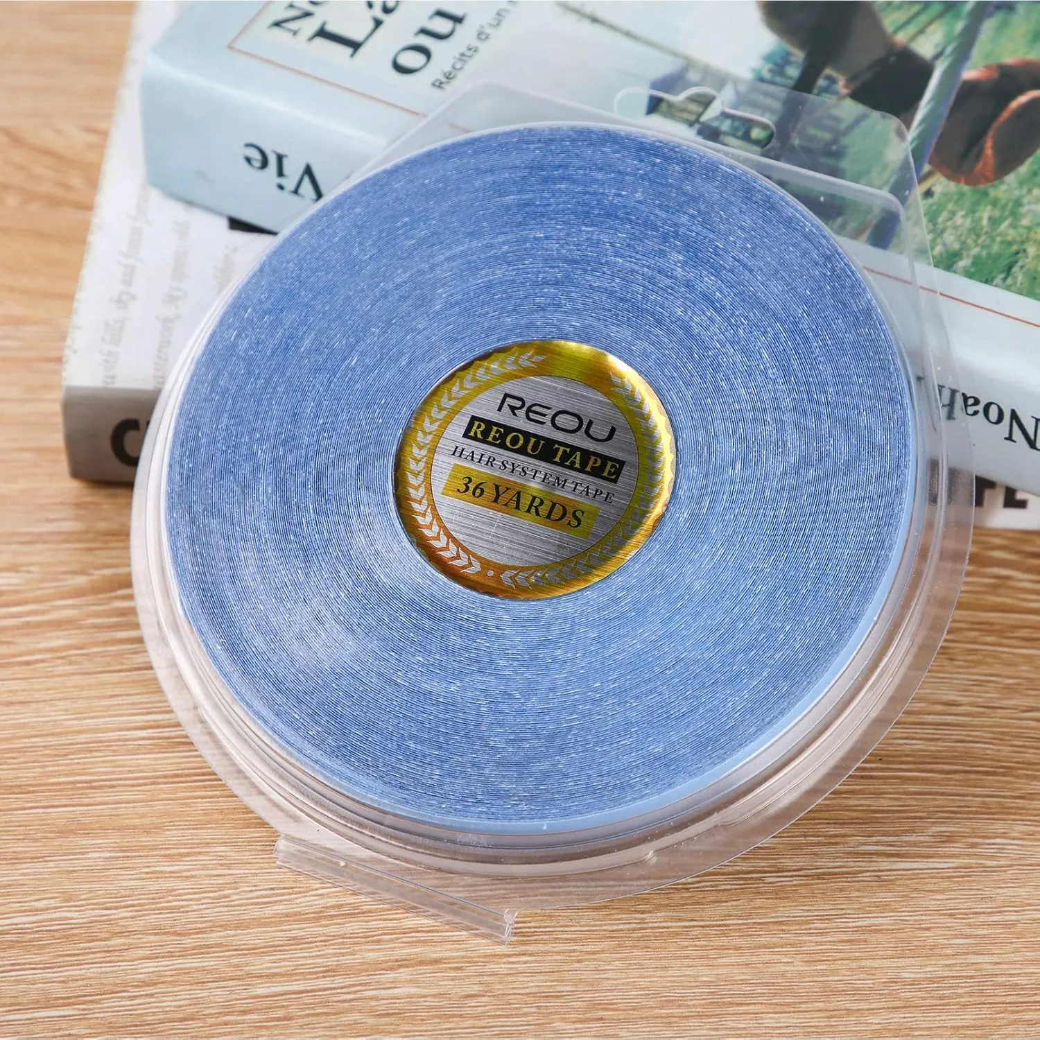 Hair System Tape Roll for Hair Extension Double-Sided Replacement Tape Waterproof Strong Hold 36 Yards Blue …