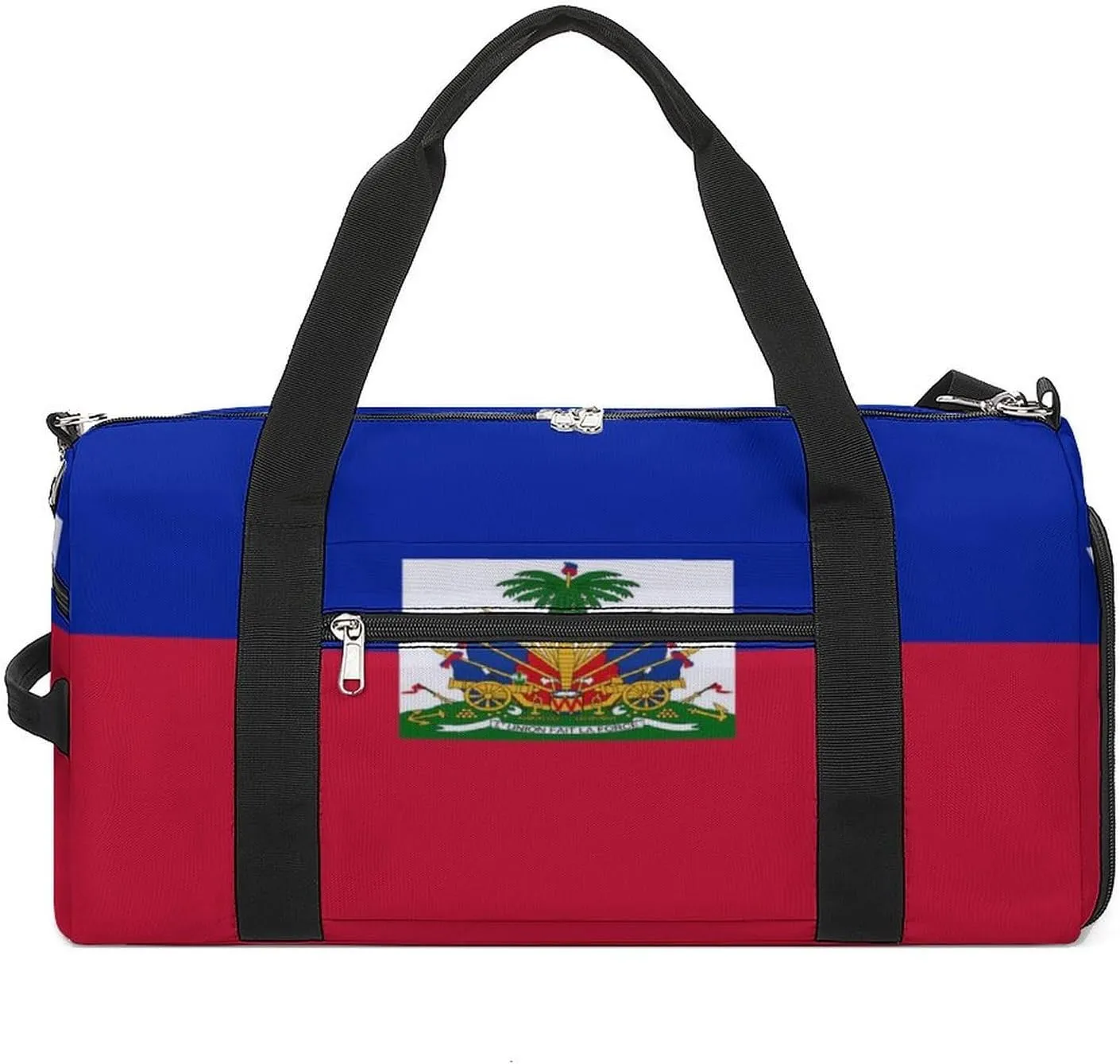 Haiti Flag Gym Bag-Workout Organizer with Water Resistant Compartments for Gym Lovers