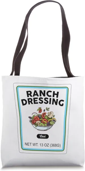 Halloween Matching Costume Ranch Dressing Bottle Label Tote Bag