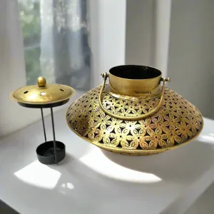 Handi Style Hanging Tea Light Holder Metal Lantern Vintage Art By Tamrapatra