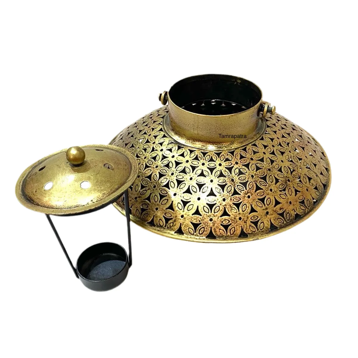 Handi Style Hanging Tea Light Holder Metal Lantern Vintage Art By Tamrapatra