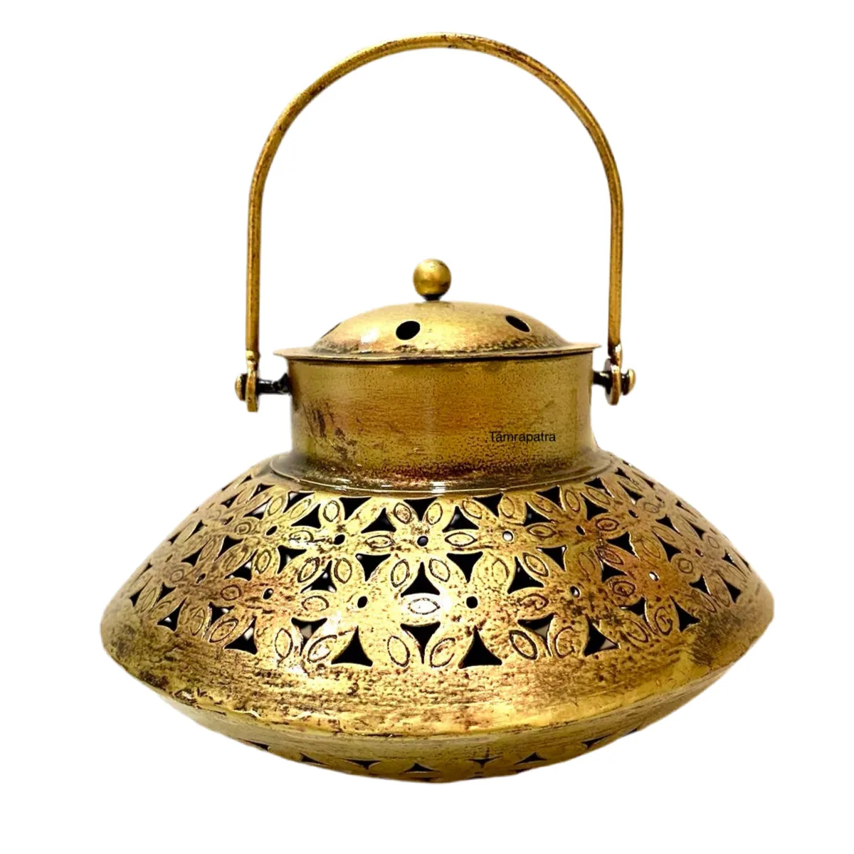 Handi Style Hanging Tea Light Holder Metal Lantern Vintage Art By Tamrapatra