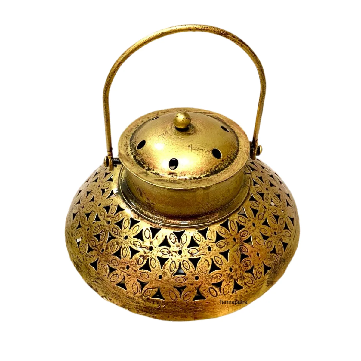 Handi Style Hanging Tea Light Holder Metal Lantern Vintage Art By Tamrapatra