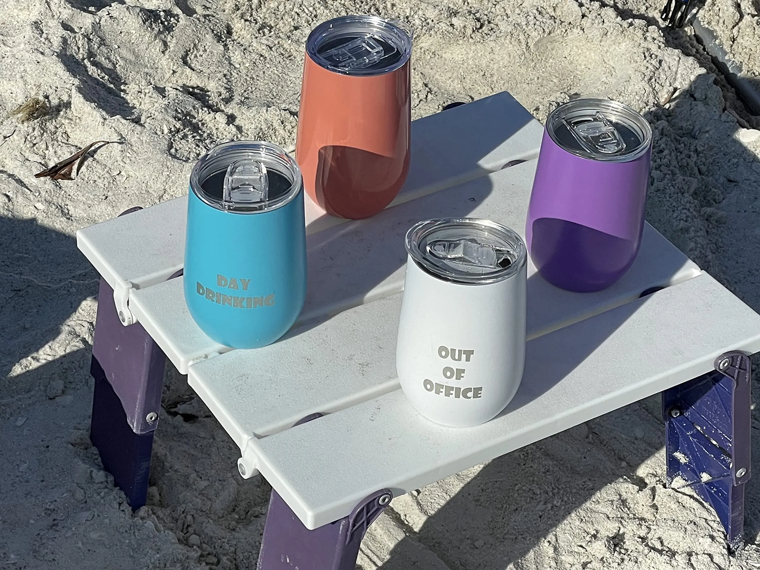 Happy Hour 16 oz Double Wall Insulated Tumblers - Set of 4