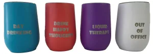 Happy Hour 16 oz Double Wall Insulated Tumblers - Set of 4